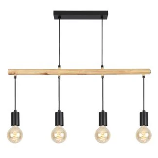CANDELLUX 34-77929 IZZY LAMPA WISZĄCA 4X60W E27 CZARNY