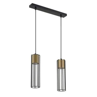 SIGMA 33452 FOBIA 2 lampa wisząca prosty czarny/złoty