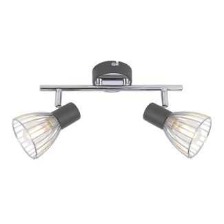 CANDELLUX 92-61522 MODO LISTWA 2X40W E14 CZARNY+CHROM