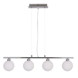 CANDELLUX 34-01399 RAISA LAMPA WISZĄCA CHROMOWY 4X40 G9 KLOSZ BIAŁY