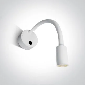 ONE LIGHT 65738A/W/W Stamna biała przyłóżkowa oprawa COB LED 3000K 3W IP20