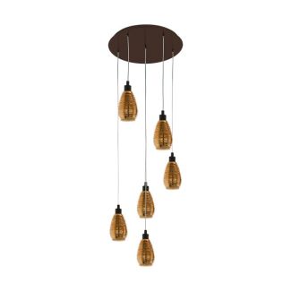 EGLO 39508 LAMPA SIRACUSA OPRAWA WISZĄCA HL/6 E27 BRAUN/KUPFER SIRACUSA