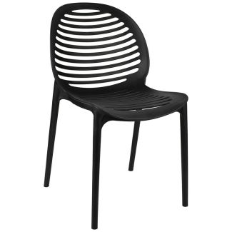 KING HOME KH010100217  Krzesło SUNNY czarne - polipropylen