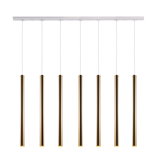 ANTIGO Lampa wisząca Akadi 7 - Mosiądz polerowany-biała (700 mm) 8890