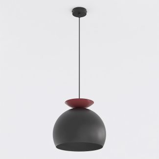 EMIBIG 1752/1 GEO 1 BLACK BURGUNDY Lampa wisząca