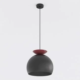 EMIBIG 1752/1 GEO 1 BLACK BURGUNDY Lampa wisząca