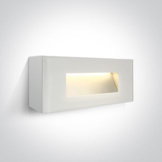 ONE LIGHT 67076A/W/W Koftra 2 szklana biała lampa ścienna SMD LED 3000K 5W IP65 AC LED