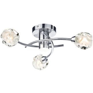 DAR SEA5346 SEATTLE 3LT SEMI FLUSH SAT CHR