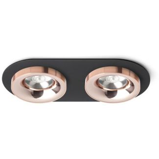 RENDL R13243 SHARM R II wpuszczana czarna miedź/miedź 230V LED 2x10W 24° 3000K