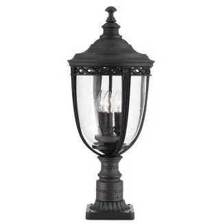 ELSTEAD ENGLISH BRIDLE FE/EB3/L BLK 3Lt Large Pedestal