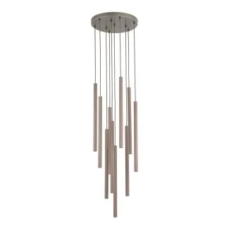 TK-LIGHTING 11493 FERRO NEW BROWN LAMPA WISZĄCA 10XG9 KOŁO