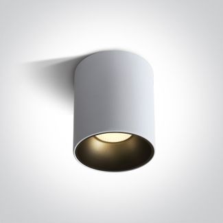 ONE LIGHT 12130Z/W/W Trizin 3 biały cylinder COB LED 3000K 30W + czarny & mosiężny