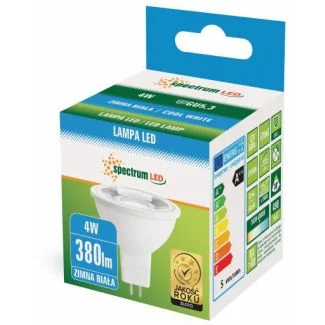 SPECTRUMLED 14097 Żarówka LED MR16 12V 4W SMD 38 st CW z soczewką SPECTRUM