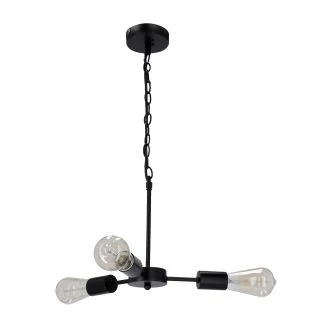 CANDELLUX 33-09371 SPARTA LAMPA WISZĄCA CZARNY 3X60W E27