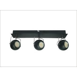 CANDELLUX 93-25029-Z LISTWA TONY 3X3W LED GU10 CZARNY MATOWY