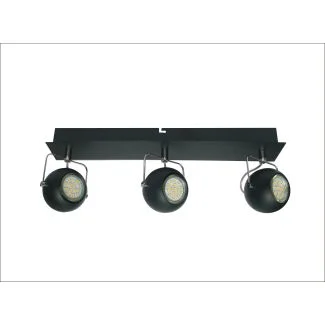 CANDELLUX 93-25029-Z LISTWA TONY 3X3W LED GU10 CZARNY MATOWY