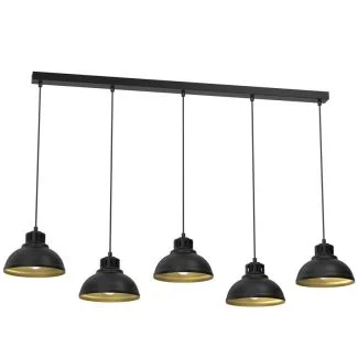 LUMINEX 9118 żyrandol Sven black/gold 5