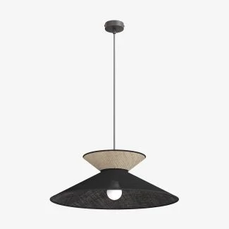 EMIBIG 1770/1 SOFTA 1 BLACK RATTAN Lampa wisząca
