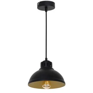 LUMINEX 9142 żyrandol Sven black/gold inside 1