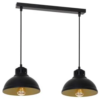 LUMINEX 9143 żyrandol Sven black/gold inside 2