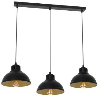 LUMINEX 9144 żyrandol Sven black/gold inside 3