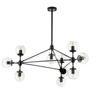 Step into Design ST-9047-10 transparent Lampa wisząca ASTRIFERO-10 transparentno czarna 90 cm