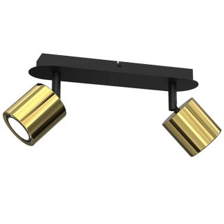LUMINEX 9231 spot Demia black/brass 2xGU10