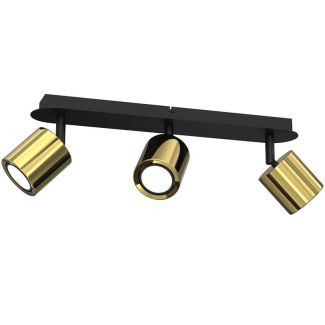 LUMINEX 9232 spot Demia black/brass 3xGU10