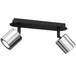 LUMINEX 9235 spot Demia black/nickel 2xGU10