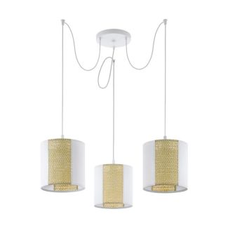 EGLO 43403 LAMPA ARNHEM OPRAWA WISZĄCA HL/3 E27 WEISS/SEEGRAS/PAPIER ARNHEM