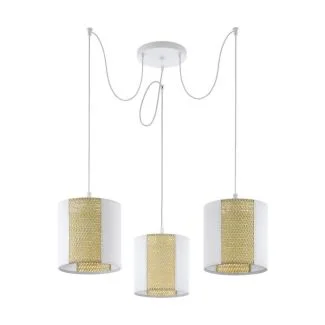 EGLO 43403 LAMPA ARNHEM OPRAWA WISZĄCA HL/3 E27 WEISS/SEEGRAS/PAPIER ARNHEM