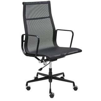 King Home A055.BLACKM Fotel biurowy AERON PREMIUM czarny - siatka, aluminium