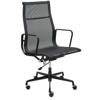 King Home A055.BLACKM Fotel biurowy AERON PREMIUM czarny - siatka, aluminium