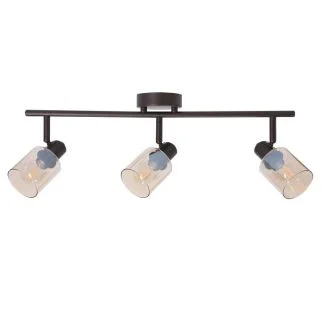 CANDELLUX 93-25050 AGRA LAMPA SUFITOWA BRUNATNY 3X40W E14 KLOSZ BURSZTYNOWY