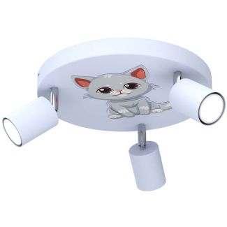 LUMINEX 9325 spot Fun Cat blue plate dia 300, 3xGU10