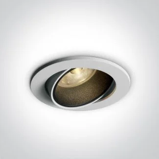 ONE LIGHT 11107K/W/W Lamia biały wpust z wymiennymi pierścieniami COB LED 3000K 7W