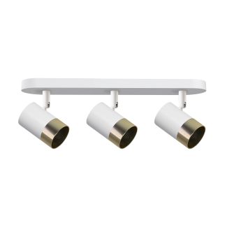 CANDELLUX 93-27481 TOBI LAMPA SUFITOWA LISTWA BIAŁY 3X15W GU10 KLOSZ BIAŁY+ZŁOTY