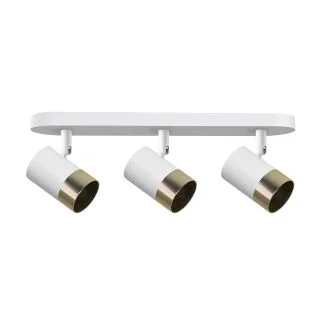 CANDELLUX 93-27481 TOBI LAMPA SUFITOWA LISTWA BIAŁY 3X15W GU10 KLOSZ BIAŁY+ZŁOTY