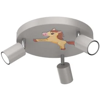 LUMINEX 9370 spot Fun Horse grey plate dia 300, 3xGU10