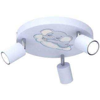 LUMINEX 9382 spot Fun Night Elephant blue plate dia 300, 3xGU10