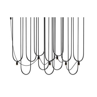 ANTIGO Lampa wisząca Udin 6 - Czarna 9785