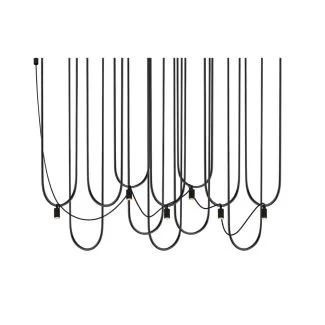 ANTIGO Lampa wisząca Udin 6 - Czarna 9785