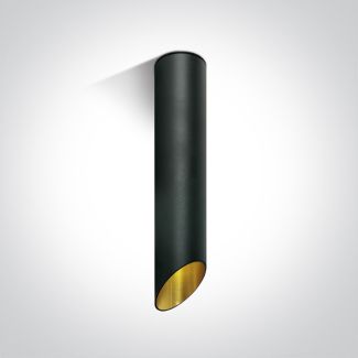ONE LIGHT 12105E2/B/GL Litochoro czarna oprawa sufitowa ze złotym odbłyśnikiem i oprawką GU10 MR16 10W