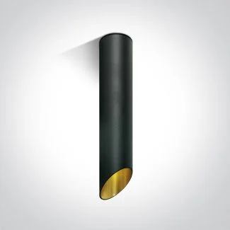 ONE LIGHT 12105E2/B/GL Litochoro czarna oprawa sufitowa ze złotym odbłyśnikiem i oprawką GU10 MR16 10W
