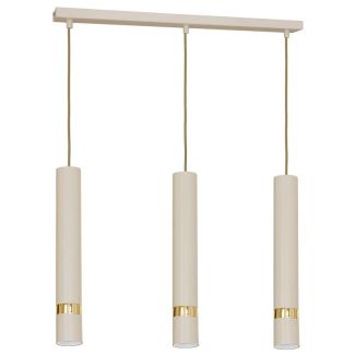 LUMINEX 9516 żyrandol Reno line bar 600 mm beige/gold 3xGU10
