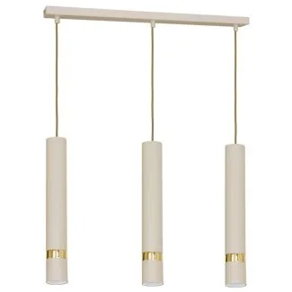 LUMINEX 9516 żyrandol Reno line bar 600 mm beige/gold 3xGU10