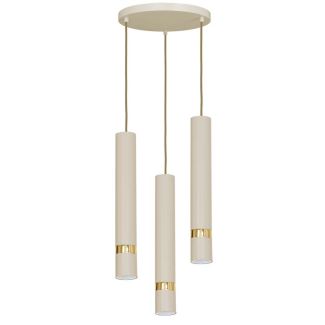 LUMINEX 9517 żyrandol Reno plate dia 300 beige/gold 3xGU10
