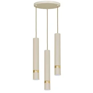 LUMINEX 9517 żyrandol Reno plate dia 300 beige/gold 3xGU10