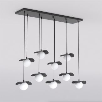 EMIBIG 1758/9 FLORA 9 BLACK OPAL Lampa wisząca