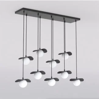 EMIBIG 1758/9 FLORA 9 BLACK OPAL Lampa wisząca